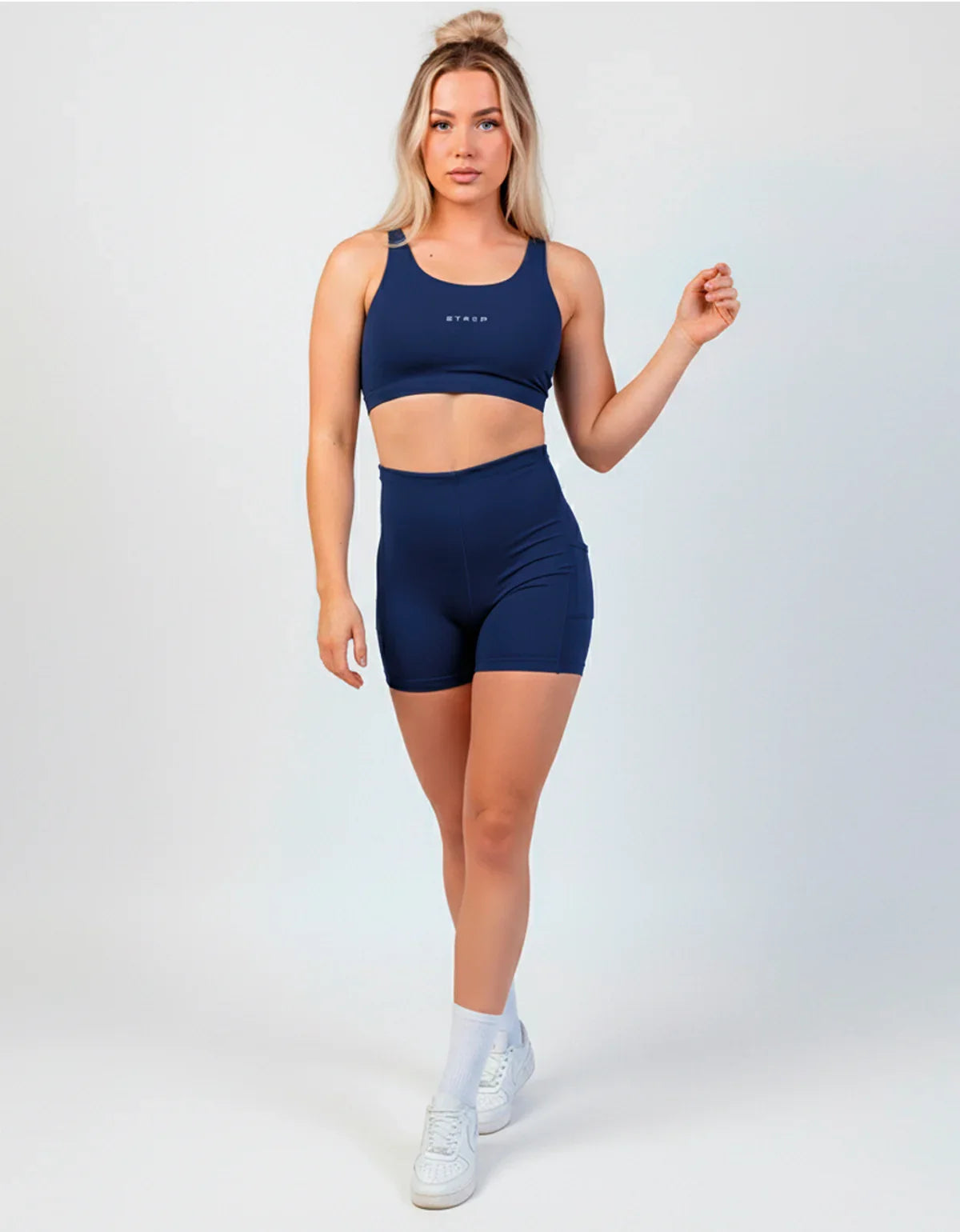 Conjunto Blue Motion – Top + Short Legging C/ Bolso