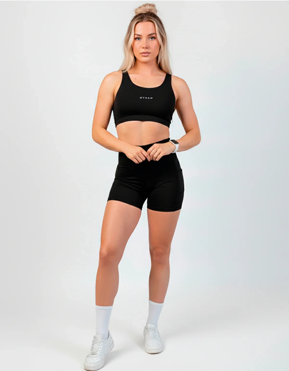 Conjunto Black Motion – Top + Short Legging C/ Bolso