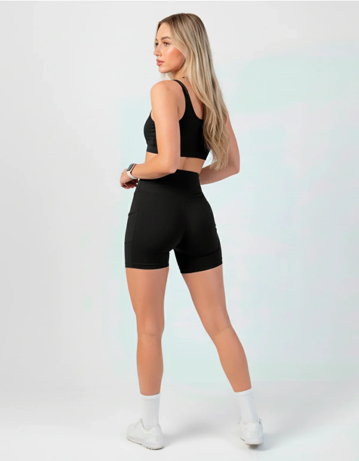 Conjunto Black Motion – Top + Short Legging C/ Bolso