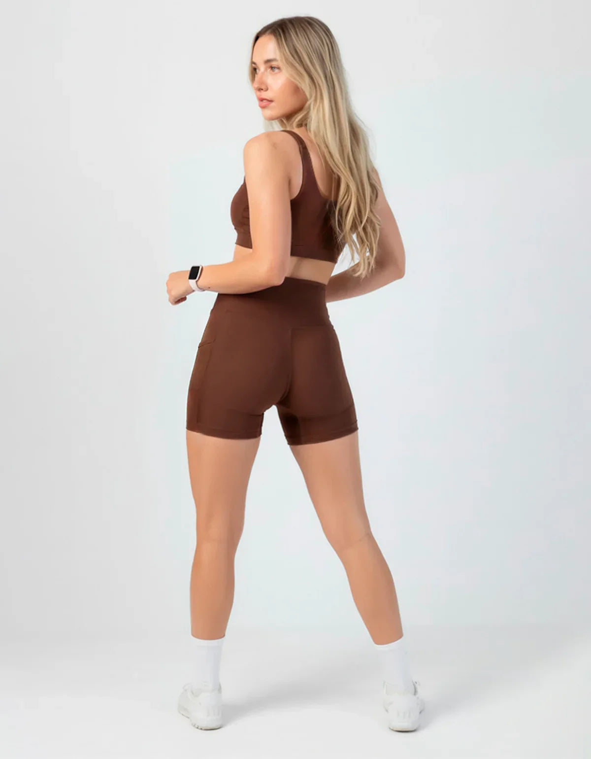 Conjunto Brown Motion – Top + Short Legging C/ Bolso