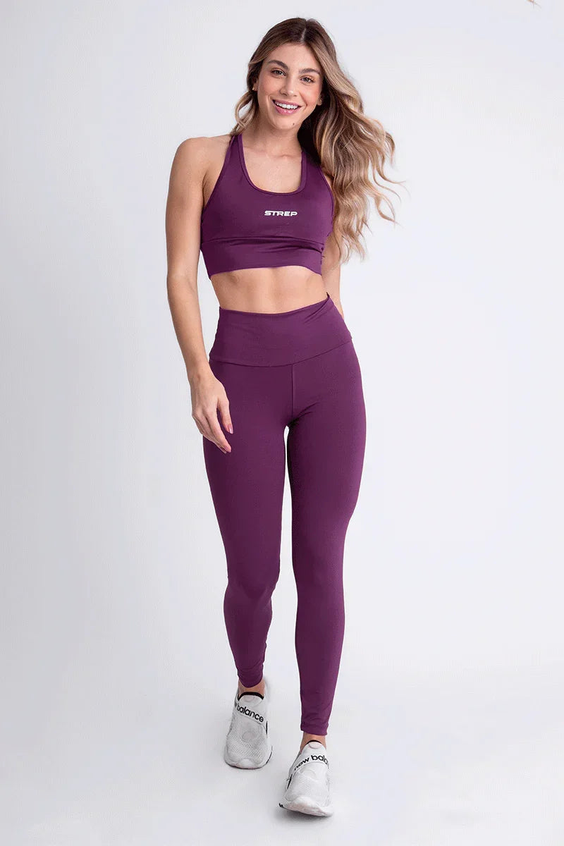 Conjunto Feminino Fitness Calça E Top - Roxo