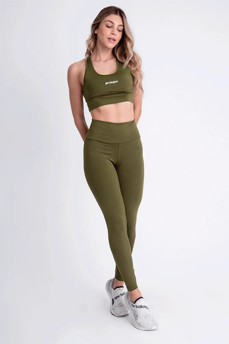 Conjunto Feminino Fitness Calça E Top - Verde