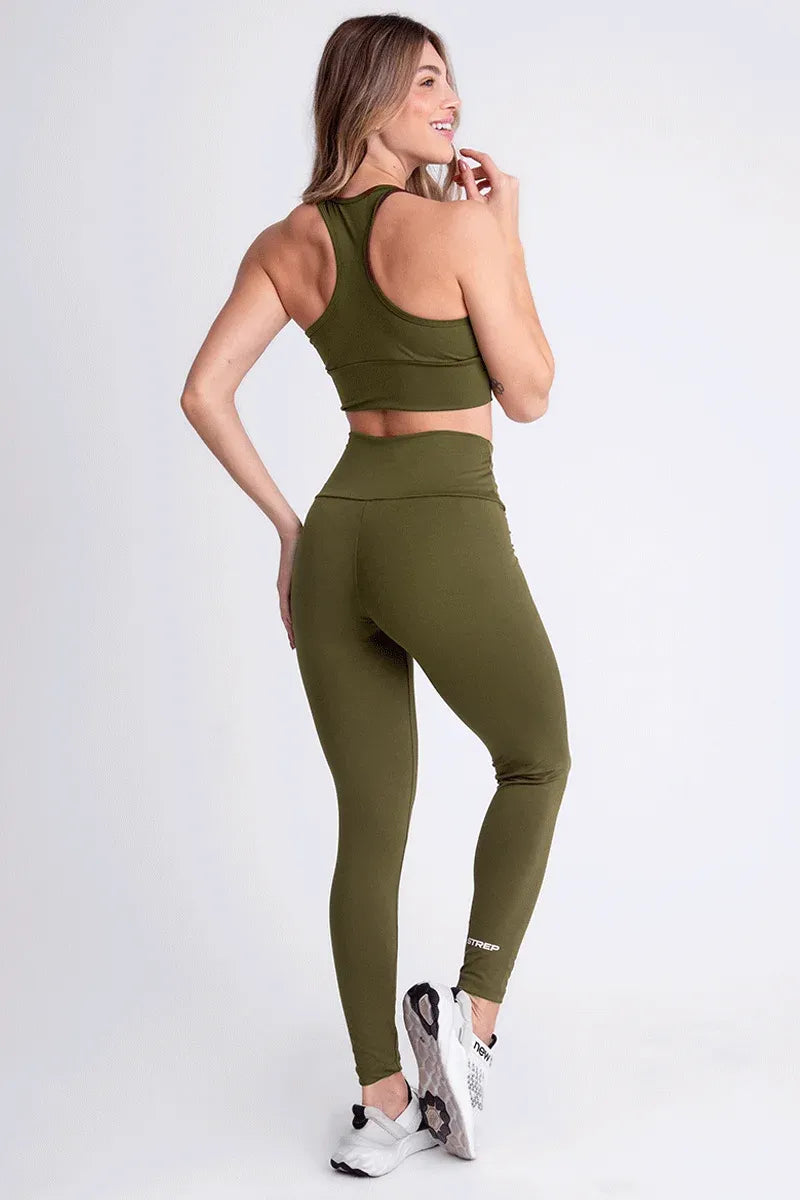 Conjunto Feminino Fitness Calça E Top - Verde
