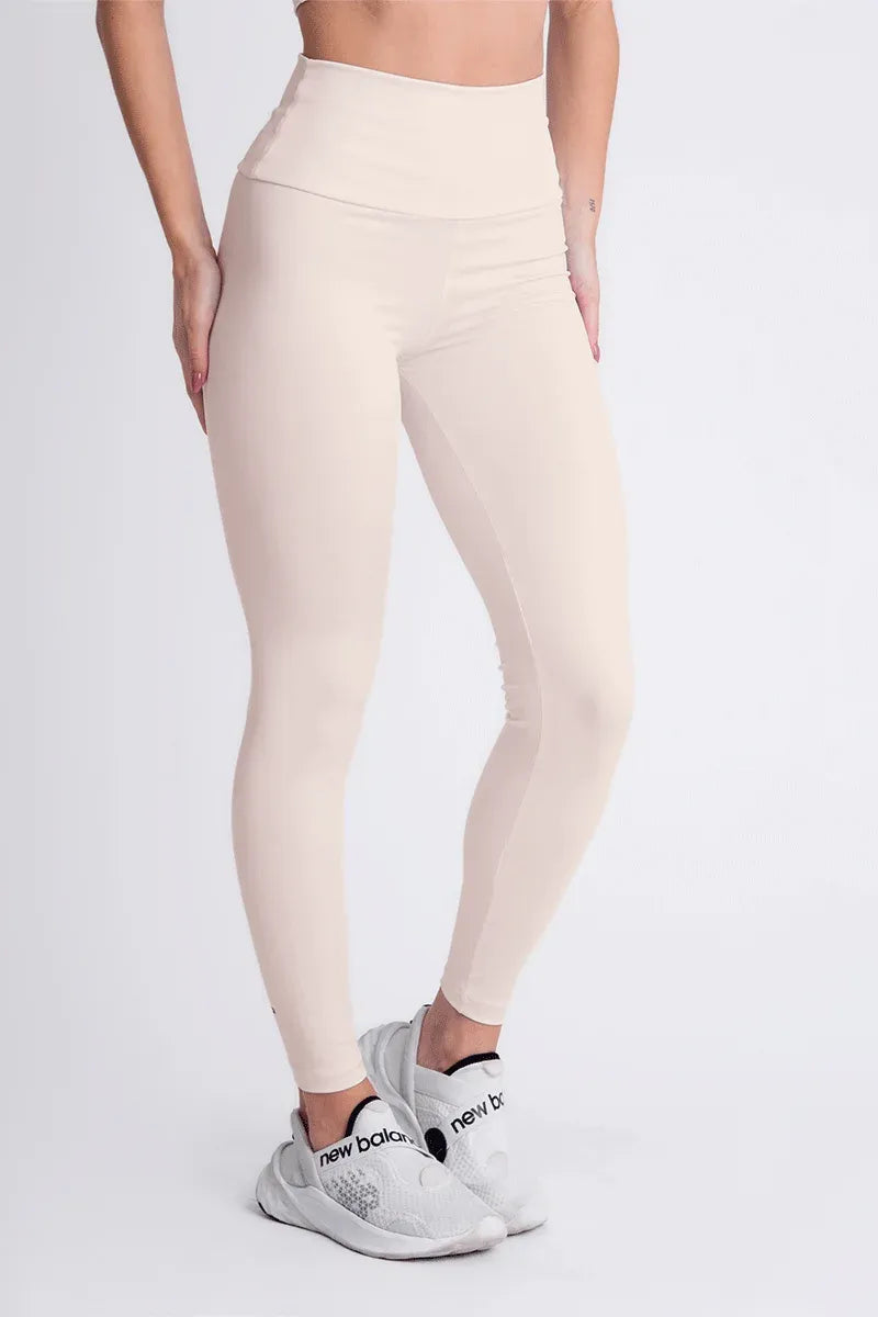 Conjunto Feminino Fitness Calça E Top - Bege