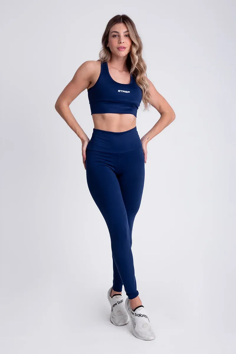 Conjunto Feminino Fitness Calça E Top - Azul