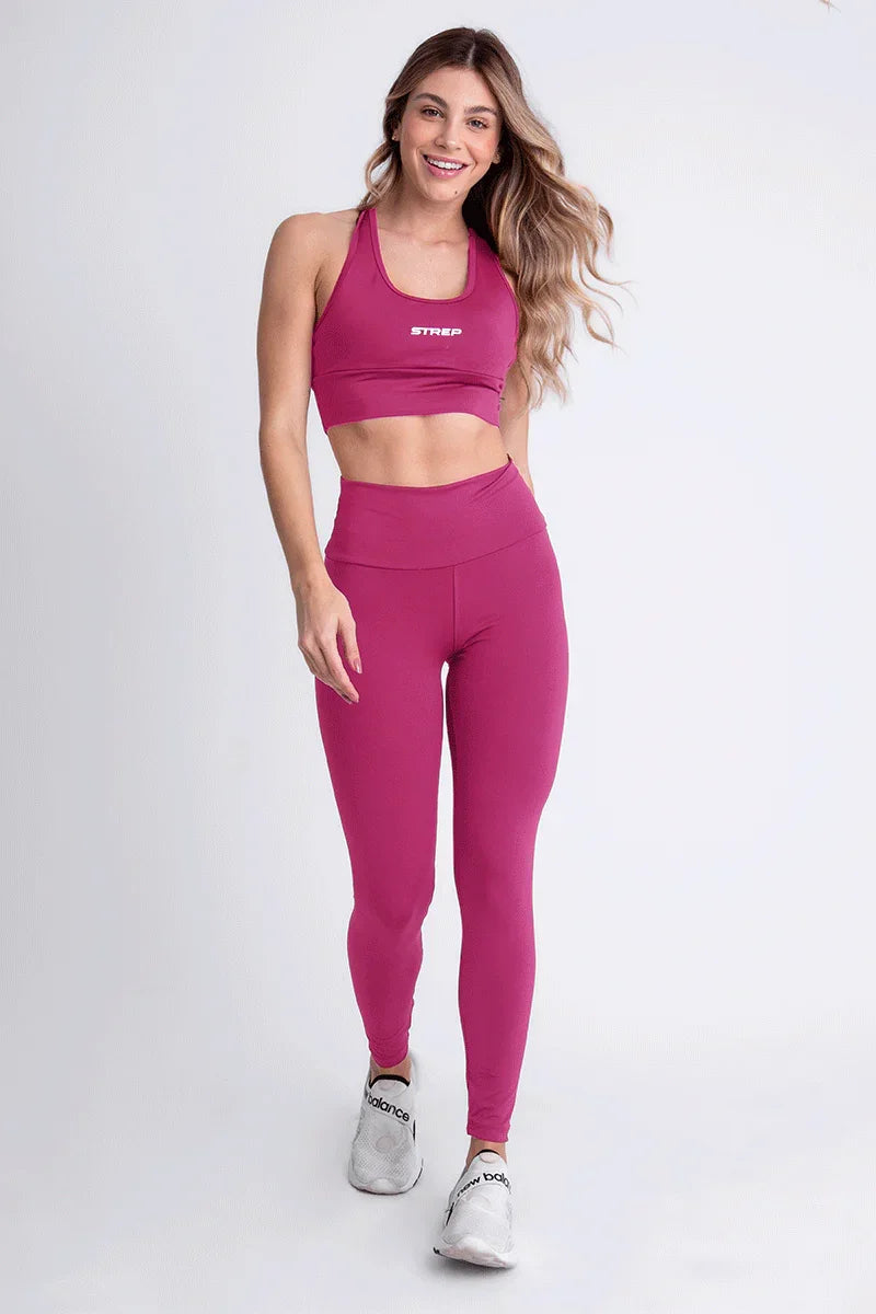 Conjunto Feminino Fitness Calça E Top - Rosa